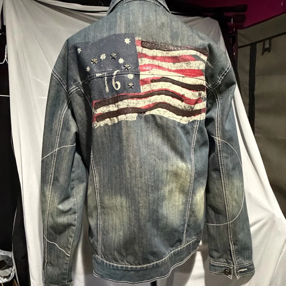 Vtg‎ '76 American Flag Marc Buchanan Denim Jacket